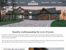 Tablet Screenshot of cornerstonetimberframes.com
